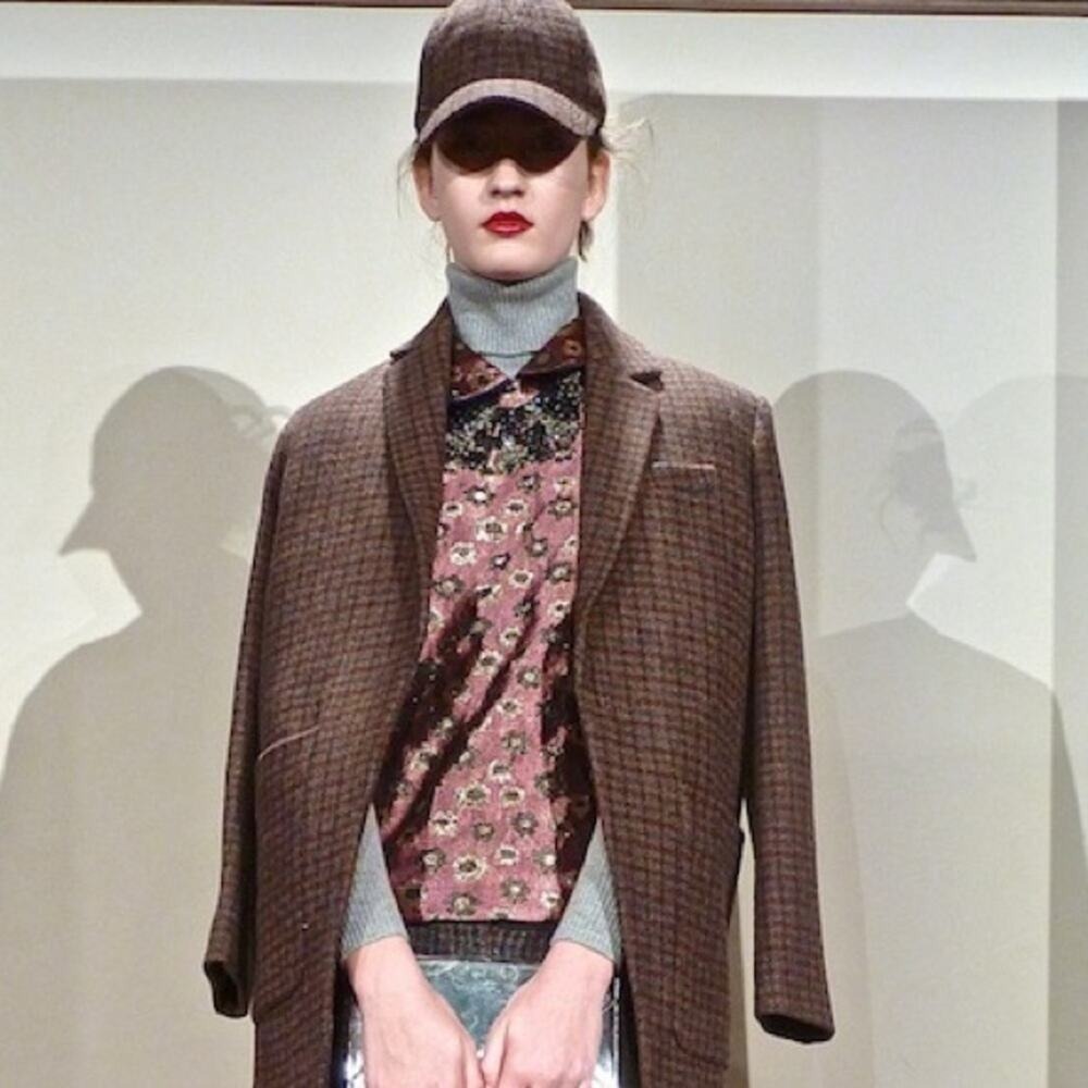 J.CREW Collection Wool Car Coat Brown Houndstooth Plaid 8